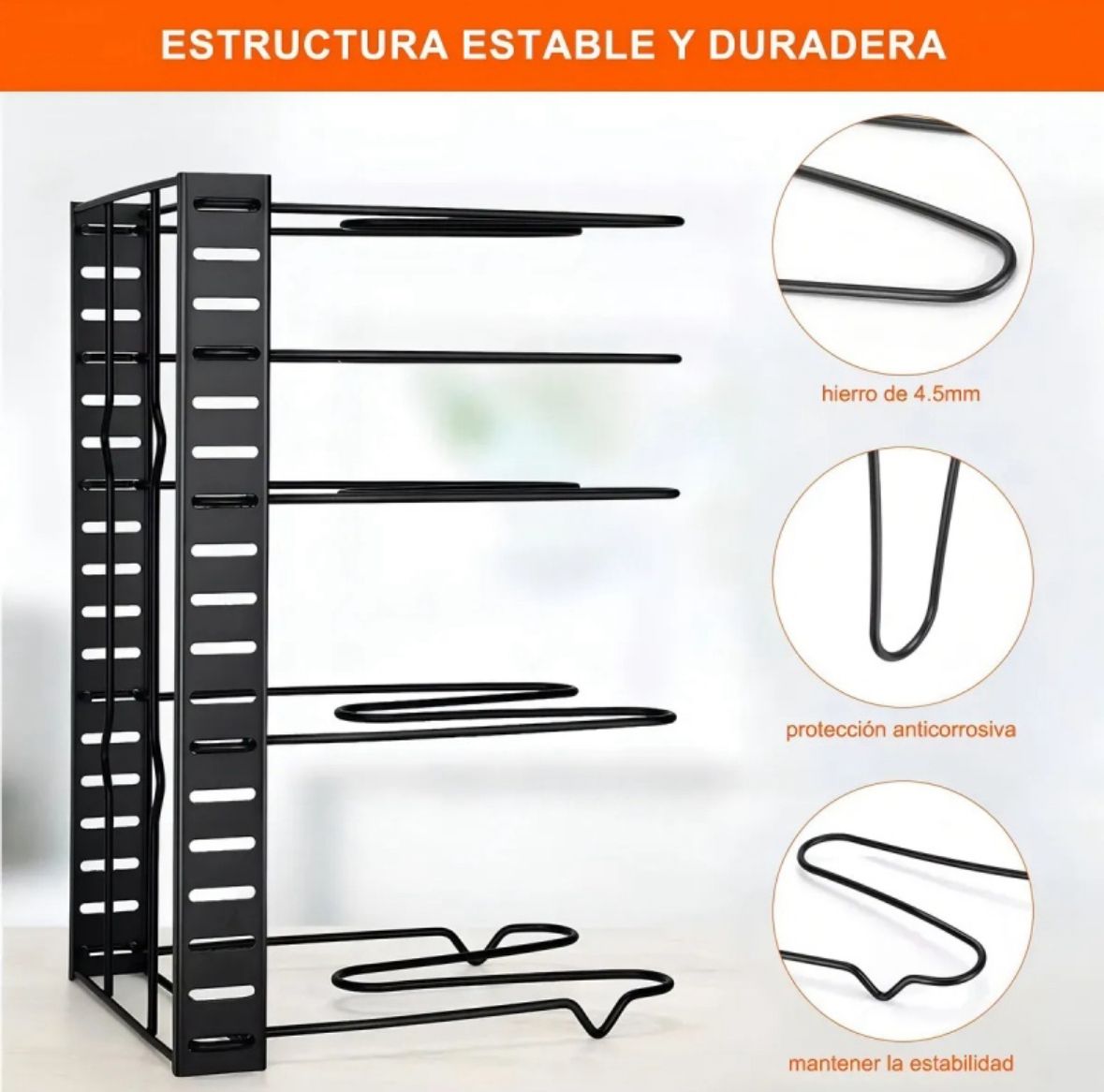 Organizador Ollas Y Sartenes Ajustable