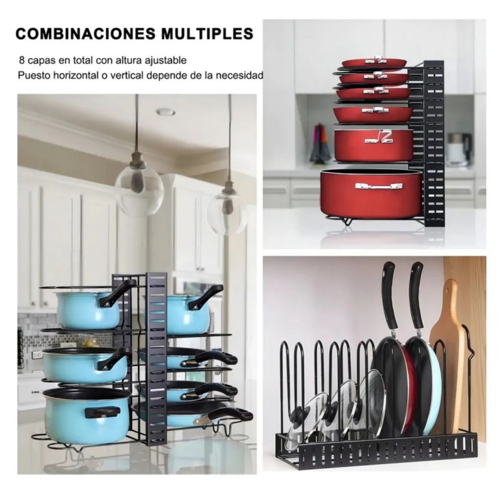 Organizador Ollas Y Sartenes Ajustable